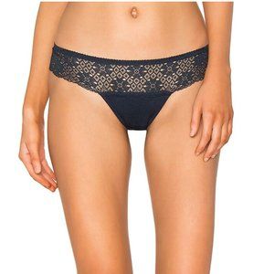 NWT Eberjey Cara Thong, Navy Size Small